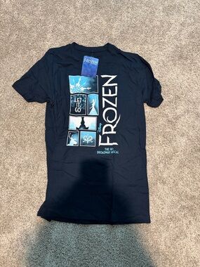 Disney Frozen Navy and Light Blue Graphic Short Sleeve Tee